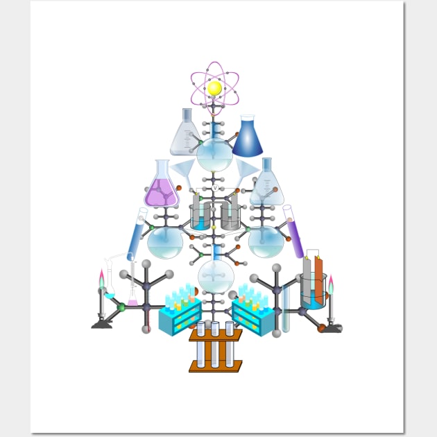 Oh Chemist Tree, Oh Christmas Tree Wall Art by Gravityx9